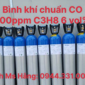 Bình khí chuẩn CO 100ppm C3H8 6 vol% 5 Bình khí chuẩn CO 100ppm C3H8 6 vol%