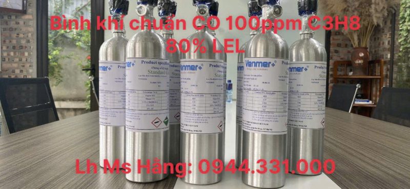 Bình khí chuẩn CO 100ppm C3H8 80% LEL