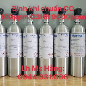 Bình khí chuẩn CO 100ppm C3H8 9000ppm 5 Bình khí chuẩn CO 100ppm C3H8 9000ppm
