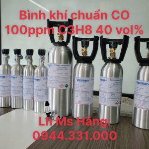 Bình khí chuẩn CO 100ppm C3H8 40 vol%