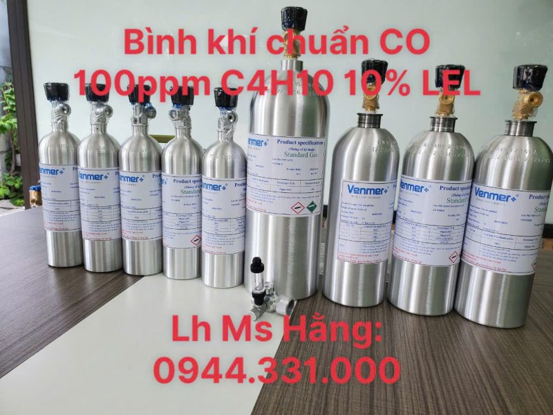 Bình khí chuẩn CO 100ppm C4H10 10% LEL