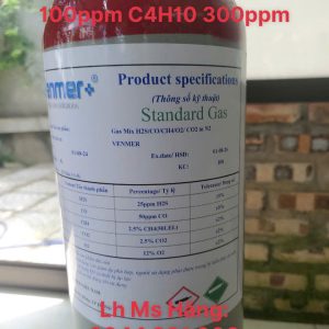 Bình khí chuẩn CO 100ppm C4H10 300ppm 5 Bình khí chuẩn CO 100ppm C4H10 300ppm