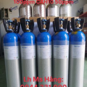 Bình khí chuẩn CO 100ppm C4H10 50ppm 4 Bình khí chuẩn CO 100ppm C4H10 50ppm
