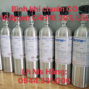 Bình khí chuẩn CO 100ppm C4H10 30% LEL 4 Bình khí chuẩn CO 100ppm C4H10 30% LEL
