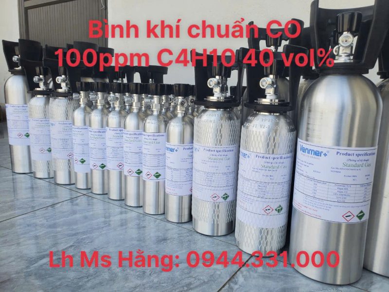 Bình khí chuẩn CO 100ppm C4H10 40 vol%