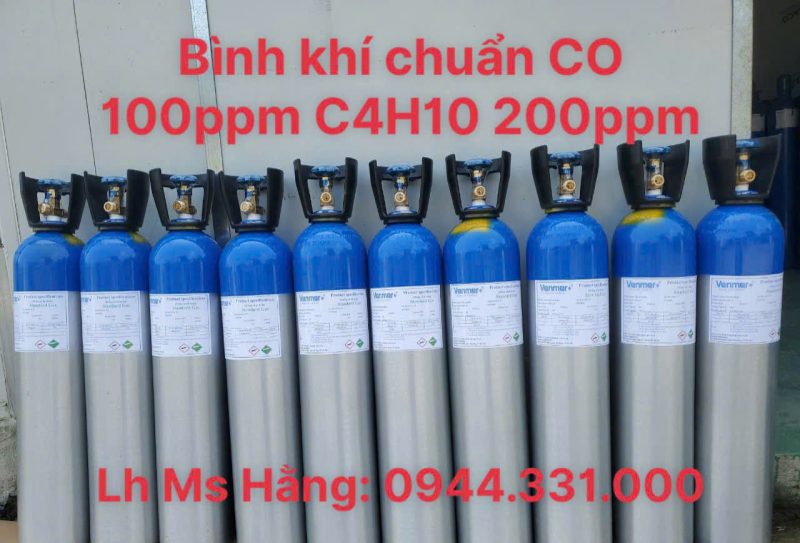 Bình khí chuẩn CO 100ppm C4H10 200ppm