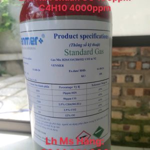 Bình khí chuẩn CO 100ppm C4H10 4000ppm 5 Bình khí chuẩn CO 100ppm C4H10 4000ppm