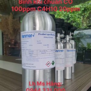 Bình khí chuẩn CO 100ppm C4H10 20ppm