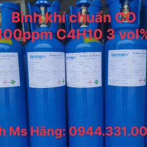 Bình khí chuẩn CO 100ppm C4H10 3 vol%